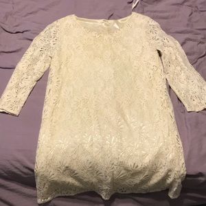 Off-white lace dress